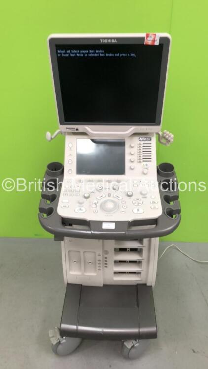 Toshiba Aplio 400 Flat Screen Ultrasound Scanner (Hard Drive Removed) * SN WAB1582189 * * Mfd August 2015 *