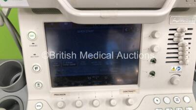 Toshiba Aplio 500 Flat Screen Ultrasound Scanner Software Version AB_V3.00*R405 with 3 x Transducers/Probes (1 x PLT-1204BX * Mfd Jan 2015 *,1 x PLT-704SBT * Mfd Feb 2015 * and 1 x PVT-375BT * Mfd July 2020 *) and Footswitch (Powers Up-Missing 2 x Dials - - 4