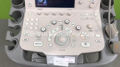 Toshiba Aplio 500 Flat Screen Ultrasound Scanner Software Version AB_V3.00*R007 with 2 x Transducers/Probes (1 x PVT-674BT * Mfd Feb 2015 *and 1 x PLT-704SBT * Mfd Jan 2017 * Probe Head Damage) and Footswitch (Powers Up-110v-Adapter Not Included) * SN W1C - 2