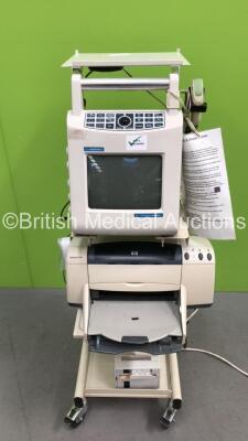 Pie Medical Mediwatch Urosonic Scanner Model 410477 with 1 x Probe on Stand with Mitsubishi Video Copy Processor and Printer (Powers Up) * SN 02090124 *