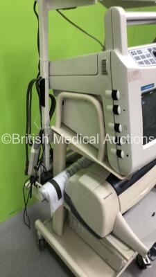 Pie Medical Mediwatch Urosonic Scanner Model 410477 with 1 x Probe on Stand with Mitsubishi Video Copy Processor and Printer (Powers Up) * SN 02090124 * - 4