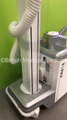 DRGEM Topaz-32D Mobile X-Ray with DRGEM Wireless Digital Flat Panel Detector Model Mano4336W (Powers Up with Key - Key Included - Damage to Machine - See Pictures) *S/N DRK2050132A* **Mfd 05/2020** - 6