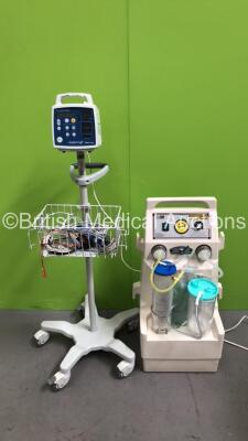 1 x Oxylitre Elite High Mobile Suction System with 2 x Cups (Powers Up) 1 x CSI Criticare ComfortCuff 506N3 Series Vital Signs Monitor on Stand with Leads (No Power)