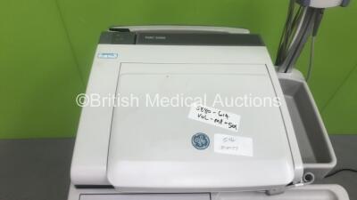 GE Mac 5500 HD ECG Machine on Stand with 10 Lead ECG Leads (Powers Up) *S/N SCD06516269PA* - 4