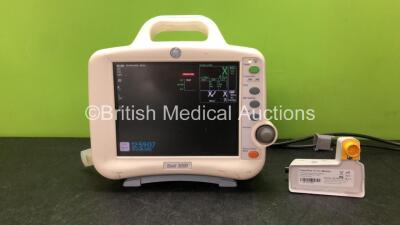 GE Dash 3000 Patient Monitor Including ECG, NBP, CO2, BP1/3, BP2/4, SpO2 and Temp/CO Options with 1 x GE Capnoflex LF CO2 Module (Powers Up)