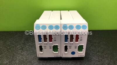 2 x GE PRESTN-00 Modules Including ECG, NIBP, SpO2, T1, T2, P1, P2 Options *Mfd 2006 / 2008* (SN 6375164 / 6210260)