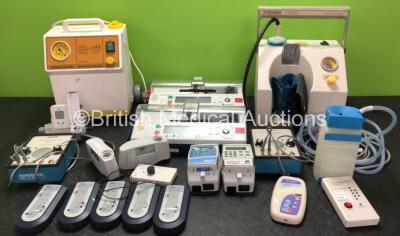 Mixed Lot Including 2 x IVAC PCAM Syringe Pumps, 1 x Sam 12 Suction Unit, 1 x Eschmann VP25 Suction Unit, 2 x Parks Medical 811-B Doppler Flow Detectors, 2 x EasyOne Diagnostic Spirometers (1 x Missing Battery Cover - See Photos) 1 x MaxVenturi Regulator,