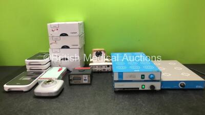 Mixed Lot Including 4 x iBind Life Technologies Western Devices, 1 x Gilson Microman Pipette, 1 x Optronics Microfire Unit, 1 x Physite Model BAT-12 Microprobe Thermometer, 4 x Biotronik Cardio Messengers, 1 x Princeton Instruments Megaplus Controller, 2 