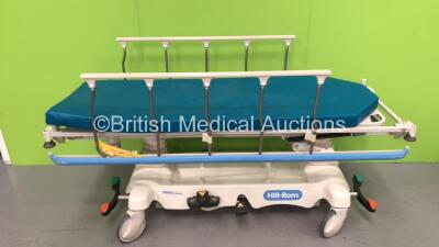 4 x Hill-Rom Transtar Patient Trollies with Mattresses - Only 1 Bed Pictured (Hydraulics Tested Working)