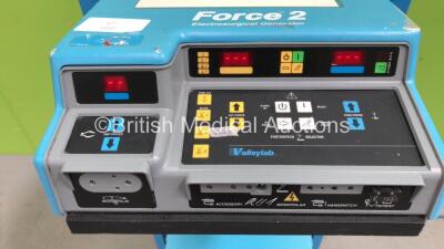 2 x Valleylab Force 2 Electrosurgical Generators on Trolley (Both Power Up) - 2