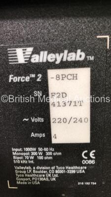 2 x Valleylab Force 2 Electrosurgical Generators on Trolley (Both Power Up) - 5