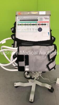 Carefusion Pulmonetic Systems LTV1000 Ventilator on Stand with Hose (Powers Up with Stock Power Supply - Power Supply Not Included) *S/N A04213*