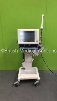 Drager Evita XL Ventilator *Mfd - 2008* Software Version - 07.06 Running Hours - 75838h with Drager 6871500 Capnograph Sensor and Hoses on Stand (Powers Up) *ARZB-0120*