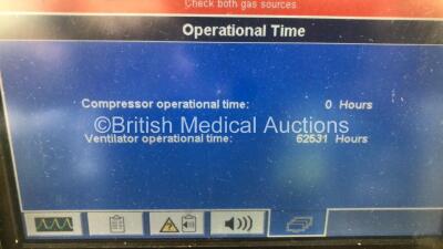 Nellcor Puritan Bennett 840 Ventilator System Software Version 4-070000-85-AN Running Hours 62531 with Hoses (Powers Up) *106189 - 3