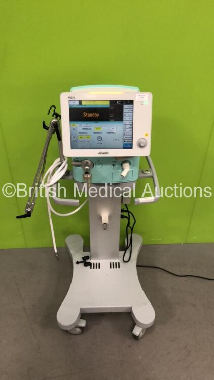 Aeonmed VG70 Ventilator Software Version 2.00, Running Hours 1027h 38m with 1 x Hose on Stand *Mfd 06-2020* (Powers Up)