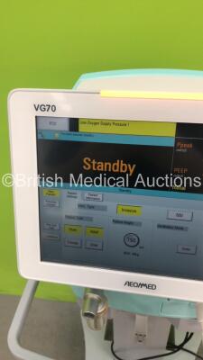 Aeonmed VG70 Ventilator Software Version 2.00, Running Hours 853h 56m with 1 x Hose on Stand *Mfd 07-2020* (Powers Up) - 6