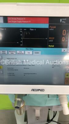 Aeonmed VG70 Ventilator Software Version 2.00, Running Hours 853h 56m with 1 x Hose on Stand *Mfd 07-2020* (Powers Up) - 8