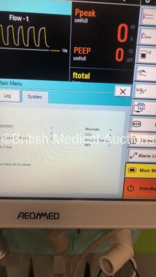 Aeonmed VG70 Ventilator Software Version 2.00, Running Hours 1164h 11m with 1 x Hose on Stand *Mfd 07-2020* (Powers Up) - 8