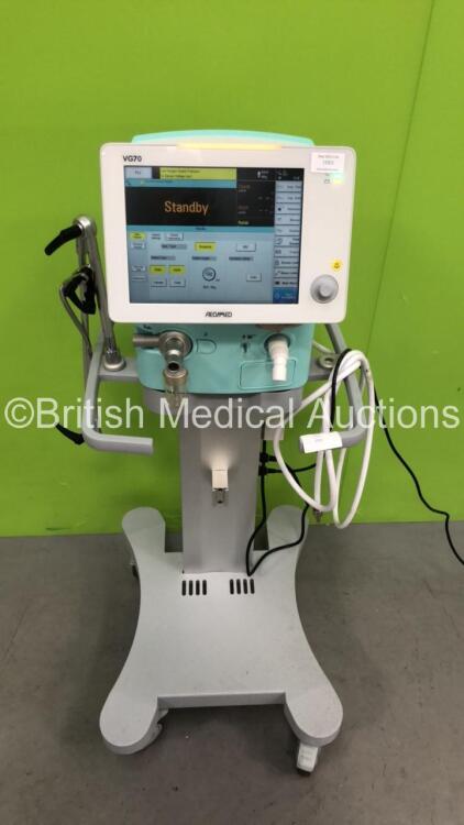 Aeonmed VG70 Ventilator Software Version 2.00, Running Hours 1212h 1m with 1 x Hose on Stand *Mfd 05-2020* (Powers Up)