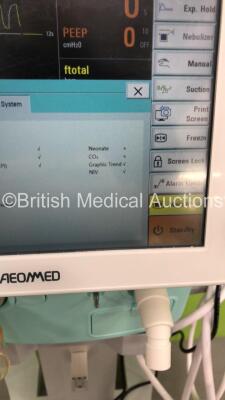 Aeonmed VG70 Ventilator Software Version 2.00, Running Hours 1212h 1m with 1 x Hose on Stand *Mfd 05-2020* (Powers Up) - 10