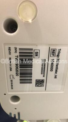 Philips Respironics Trilogy 202 Ventilator on Stand Software Version 14.2.04 - Operating Hours 1823 with Hose (Powers Up) *Mfd 06/2019* - 4