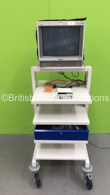 CTL Stack Trolley with Sony Monitor and Zeiss MediLive Primo Camera Control Unit (Powers Up) *S/N FS0066375*