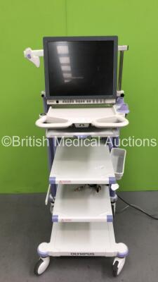 Olympus Stack Trolley with Olympus OEV191H Monitor (Powers Up)