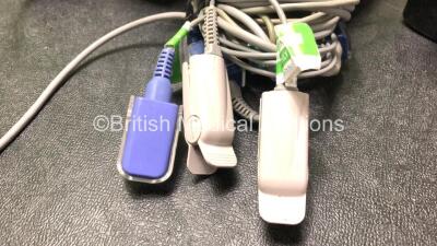 4 x Welch Allyn Spot Vital Signs Monitors with 4 x SpO2 Connection Leads, 2 x SpO2 Finger Sensors and 4 x AC Power Supplies (All Powers Up) - 3