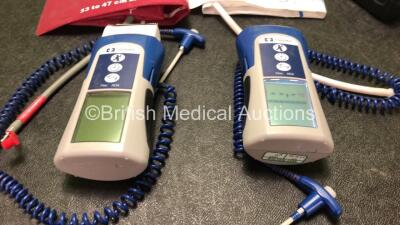 Mixed Lot Including 1 x Welch Allyn 53NOP Patient Monitor with 1 x AC Power Supply (Powers Up) 1 x Welch Allyn Spot Vital Signs Monitor (Powers Up) 2 x BP Cuffs and 2 x Covidien Filac ADA Thermometers (1 Powers Up, 1 No Power) - 3