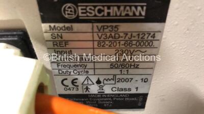 2 x Eschmann VP 35 Suction Units (Power Up with Missing Cups) *SN V3AD-7J-1274 / N/A * - 2