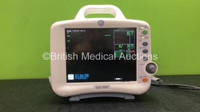 Dash 3000 Patient Monitor Including ECG NBP, CO2, SpO2, Temp/CO, BP1/3 and BP2/4 Options (Powers Up with Slight Damage-See Photo) *GH*