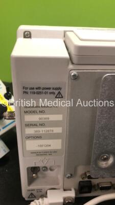 Mixed Lot Including 1 x Vital Signs Vital Flow 100 Valve, 1 x Spacelabs Medical Model 90369 Patient Monitor Including ECG, SpO2, T1-2, hlo1, hlo2, NIBP and Temp Options, with 1 x AC Power Supply (Powers Up with Blank Screen) 1 x Olympus CLK-4 Light Sourc - 6