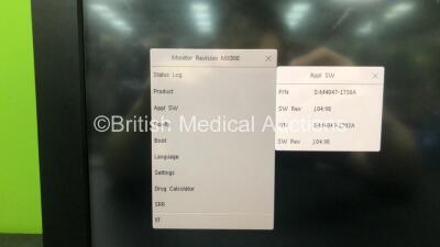 Philips IntelliVue MX800 Bedside Patient Monitor Software Revision J.04.98 with 1 x Philips M8048A Module Rack (Powers Up) *SN DE12517319, DE502B6633* - 2