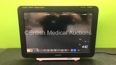 Philips IntelliVue MX800 Bedside Patient Monitor Software Revision J.04.98 with 1 x Philips M8048A Module Rack(Powers Up) *SN DE12517324, DE502B6640, DE502B6640*