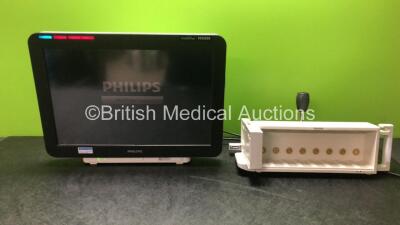 Philips IntelliVue MX800 Bedside Patient Monitor Software Revision J.04.98 with 1 x Philips M8048A Module Rack (Powers Up) *SN DE12517325, DE502B6650*