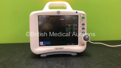 GE Dash 3000 Patient Monitor Including ECG, SpO2, NBP, CO2, BP1/3, BP2/4 and Temp/CO Options (Powers Up) *SN SD009389340GA*