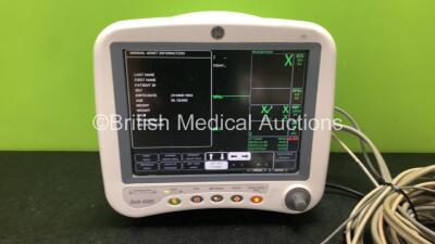 GE Dash 4000 Patient Monitor Including ECG, SpO2, NBP, CO2, BP1/3, BP2/4 and Temp/CO Options with 1 x SpO2 Finger Sensor, 1 x ECG Connection Lead and 1 x NIBP Hose (Powers Up) *SN SD008077057GA* - 2