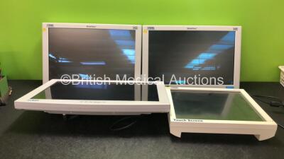 Job Lot of Monitors Including 1 x NDS Radiance 26 Inch Monitor with 1 x AC Power Supply (Powers Up) 2 x Karl Storz REF SC-WU24-A1515 Wide View HD Monitors (Both Untested Due to Missing Power Supply) 1 x Karl Storz 200904 37 (Untested Due to Missing Power 