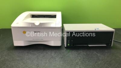 Mixed Lot Including 1 x Sony UP-DR80MD Digital Color Printer (Powers Up with Damage-See Photos) 1 x Printrex Medical Printer / Plotter (Powers Up) *SN 17401293, 83827*