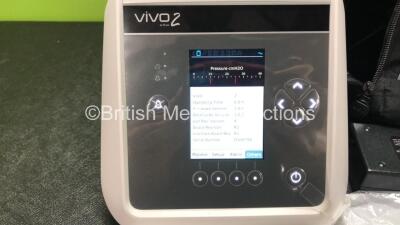 Breas Vivo 2 Ventilator *Operating Time - 0.0h, Firmware Version - 1.0.6, Bootloader Version - 1.0.2* with 1 x AC Power Supply, 1 x User Manual and 1 x Breathing Tube in Carry Bag *Mfd - 2020* (Powers Up, In Excellent Condition) - 2