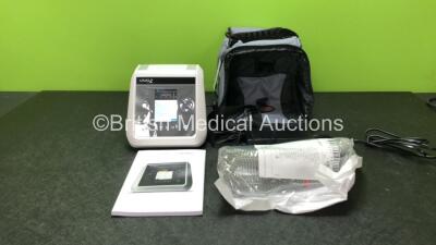 Breas Vivo 2 Ventilator *Operating Time - 0.0h, Firmware Version - 1.0.6, Bootloader Version - 1.0.2* with 1 x AC Power Supply, 1 x User Manual and 1 x Breathing Tube in Carry Bag *Mfd - 2020* (Powers Up, In Excellent Condition)