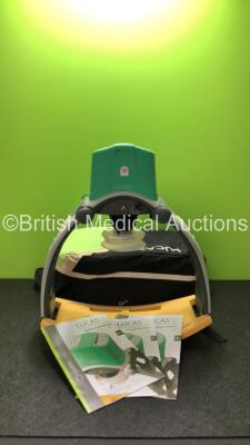 Physio-Control Lucas 2 Chest Compression System *Mfd - 2009* with 1 x Battery, 1 x French User Manual, 1 x Italian User Manual and 1 x German User Manual in Carry Bag (Powers Up and Tested Working) *3009 0258*