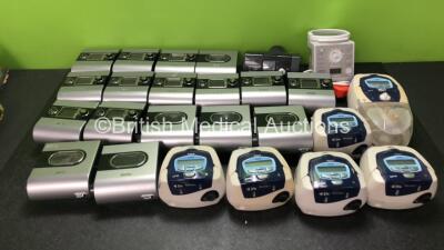 Job Lot Including 1 x ResMed AirSense 10 AutoSet CPAP (Missing Humidifier Chamber), 11 x ResMed Escape EPR S9 CPAPs with 6 x Humidifiers, 6 x ResMed Escape II EPR S8 CPAPs with 1 x Humidifier and 1 x Fisher & Paykel MR730AEK Respiratory Humidifier *231719 - 2