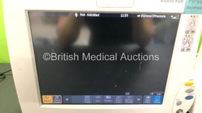 Job Lot Including 1 x Philips IntelliVue MP50 Anesthesia Patient Monitor *Mfd 2010* (Powers Up, Missing Dial, Slight Damage to Screen and Damaged Casing - See Photos) and 1 x Philips IntelliVue MP30 Patient Monitor *Mfd 2009* (Powers Up, Slight Damage to - 2