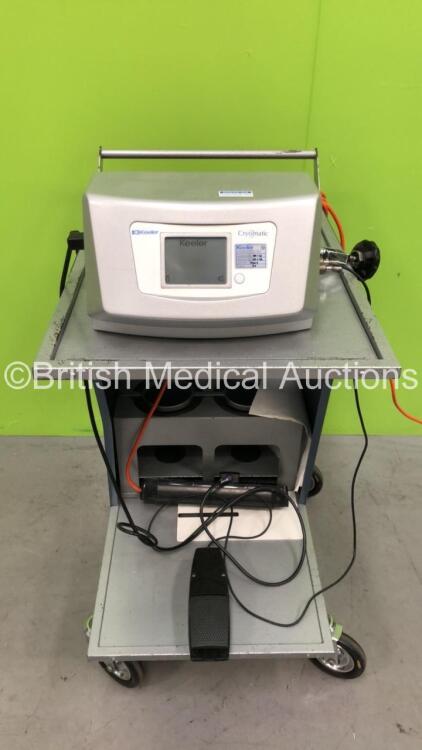 Keeler Cryomatic Ref.2509-P-1000 Ophthalmic Unit with Footswitch on Trolley (Powers Up)