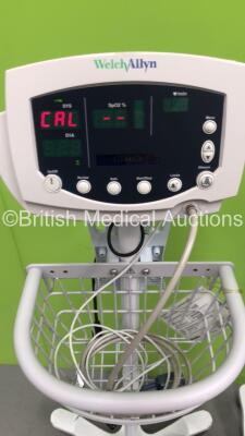 2 x Welch Allyn 53N00 Vital Signs Monitor on Stands and 1 x Welch Allyn Vital Signs Monitor on Stand (All Power Up) - 2
