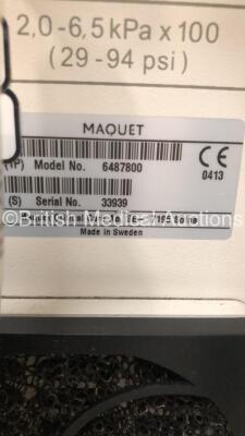 Maquet Servo-i Ventilator Ref 06487800 System Version v7.0 System Software Version v7.00.03 - Running Hours 72301 with Hoses (Powers Up) *S/N 33939* - 6