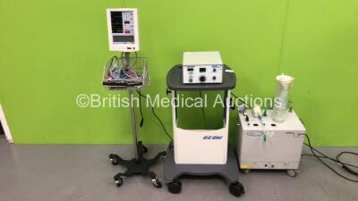 Mixed Lot Including 1 x EZEM ProtoCO2 L Colon Insufflator on Stand, 1 x Datascope Accutorr Plus Monitor on Stand and 1 x K.M.I Phantom 1 Liposuction Unit (All Power Up) *6400#84685HSA / A746875-E6*