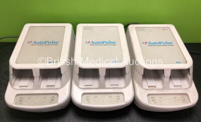 3 x Zoll AutoPulse Multi-Chemistry Battery Chargers (All Power Up)