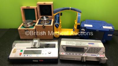 Mixed Lot Including 2 x Sartorius Weights, 1 x LSU Suction Unit (Powers Up) 1 x Radiometer TCM4 Series Transcutaneous Monitor (Draws Power Does Not Power Up) 1 x IVAC PCAM Syringe Pump and 1 x Aitecs 2015 Syringe Pump